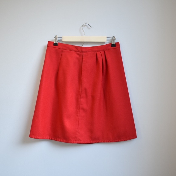 🍒 Vintage 80’s Cherry Red A-Line Skirt 🍒 - Picture 3 of 4